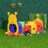 Caterpillar Tunnel, Kids Outdoor Play, Multicolor 59 Inches Long, Non-toxic PP, Toddler Toy for 3-6 Years Old
