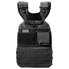 PLATES NOT INCLUDED Body Weight Vest with Shoulder Pad, and Reflective Stripe, Exercise Set for Men Women, Workout Equipment for Strength Training, Ru