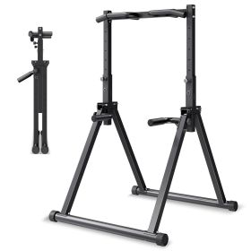 Pull Up Bar, 330LBS Capacity Portable Pullup Bar Station, Power Tower Free Standing with Triangular Structure & Heavy-Duty Steel Tube