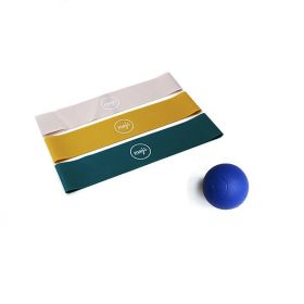 MINI FITNESS RESISTANCE BANDS & TRIGGER POINT BALL BUNDLE