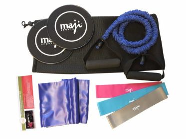 Fitness Bundle Resistance Bands Maji Core Exercise Discs Trigger Point Ball Foot Massager Foam Roller