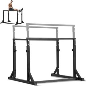 Dip Bar, 800 lbs Capacity, Heavy Duty Dip Stand Station with Adjustable Height, Fitness Workout Dip Bar Station Stabilizer Parallette Push Up Sta