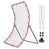 Baseball And Softball Rebounder Net, 4 x 5.5 ft PitchBack Baseball Pitching Nest, Pitch Return Trainer Rebound Net with Pitching Target