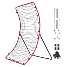 Baseball And Softball Rebounder Net, 4 x 5.5 ft PitchBack Baseball Pitching Nest, Pitch Return Trainer Rebound Net with Pitching Target