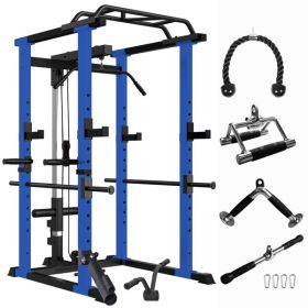 Home Gym sets Multi-functional Power Cage, Weight Lifting,  Home Adjustable Pullup Squat Rack 1000Lbs Capacity Comprehensive Fitness Barbell Rack