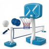 2-in-1 Pool Game Set with Basketball Hoop And Volleyball Net Inflatable Water Toys with Weighted Base