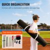 7x7 ft Baseball Softball Practice Net, Portable Baseball Training Net for Hitting Catching Pitching, Backstop Equipment with Bow Frame, Carry Bag