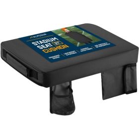 Alpcour Portable Extra Thick Stadium Seat Cushion - 21x 15 Inch Bleacher Cushion With Side Pocket Black or Gray (Option: Black-21Wide)