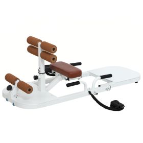 Foldable Squat Machine, Hip Thrust Machine with Push Up Stand, Multipurpose Glute Workout Equipment, Resistance Bands White/Brown (Option: White-890x530x190 mm)