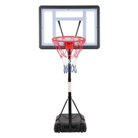 Height Adjustable Basketball Hoop, Portable Basketball Stand, 30" Backboard, Indoor Outdoor Goals Set for Kids Youth (Option: Defaulttitle)