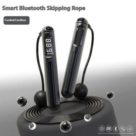 Smart Bluetooth Skipping Rope With Counter Fitness Weight Bearing Ball (Option: A8 Black Bluetooth English)