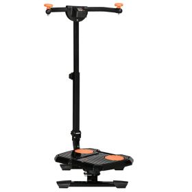 Soozier Foldable Ab Twister Board For Waist Trimming With Handle LCD Screen Time, Calories, Etc., Ab Workout Equipment For Women & Men, Core Fitness (Option: BlackRed)