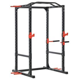 Adjustable Power Tower Pull Up Bar Squat Rack Power Cage At Home Workout Equipment,,Upper Body Strength Training Equipment, Multiple Packages Shipped (Option: Black-2080x290x75 mm)