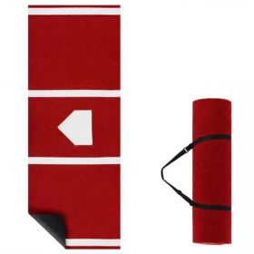10ft X 3ft Softball Pitching Mat With Artificial Turf, Indoor & Outdoor Training Aid For Pitching Practice Red (Option: Defaulttitle)