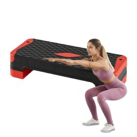 Fitness Cardio Training Equipment Aerobic Step Platform Set (Type: Fitness Supplies, Color: Red & Black)
