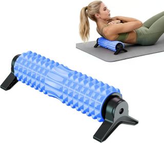 Foam Roller with Detachable Stand, 18" Deep Tissue Massage Roller, Beginner-Friendly Support Design for Muscle Recovery, Home Workout & Fitness (Color: Blue   18-inch)