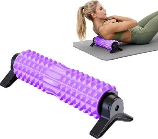 Foam Roller with Detachable Stand, 18" Deep Tissue Massage Roller, Beginner-Friendly Support Design for Muscle Recovery, Home Workout & Fitness (Color: Purple   18-inch)