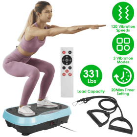 Vibration Exercise Machine With Resistant Bands Remote Control Whole Body Vibration Platform Workout Equipment Home Fitness Training Equipment Fo (title: default title)