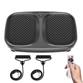 Vibration Plate Exercise Machine for Home Gym, Remote Included, Whole Body Workout Fitness Platform for Weight Loss, Balance Training (Color: Black)