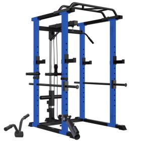 Home Gym sets Multi-functional Power Cage, Weight Lifting, Home Adjustable Pullup Squat Rack 1000Lbs Capacity Comprehensive Fitness Barbell Rack (Color: as picture)