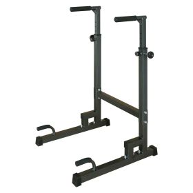 Power Tower Dip Station Adjustable Height Heavy Duty Multi-Function Fitness Training Equipment (Color: as Pic)