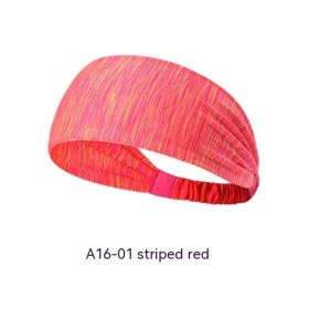 Quick-Drying Antiperspirant Yoga Headband Unisex (Option: Striped Red)