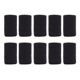 Hand And Finger Joint Protectors, Finger Sleeves Black Sport Finger Brace Protector Compression Sleeve Breathable Elastic Thumb Sleeves (Option: Black)
